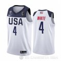 Camiseta Derrick White #4 USA 2019 FIBA Basketball World Cup Blanco