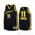 Camiseta Klay Thompson #11 Golden State Warriors Nino Ciudad 2023-24 Negro